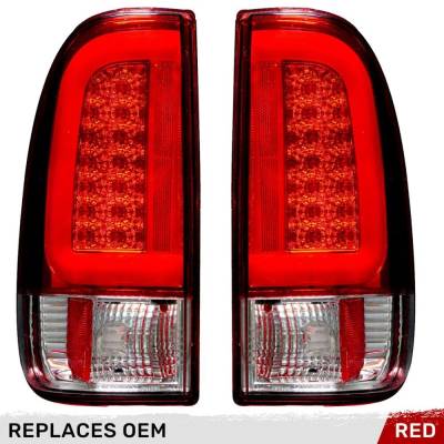 Recon - Recon 264292RD OLED Tail Lights Red Lens for 97-03 F150/99-07 Super Duty