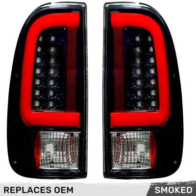 Recon - Recon 264293BK OLED Tail Lights Smoked Lens 08-16 Ford Super Duty