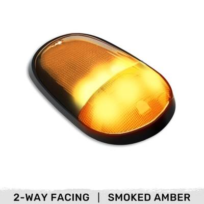 Recon - Recon 264146BKHPAMX LED Cab Roof Light EACH Smoked/Amber for 03-18 RAM HD