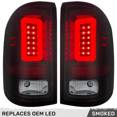 Recon - Recon 264298BK OLED Tail Lights Smoked Lens 16-18 GMC Sierra 1500/HD