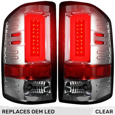Recon - Recon 264298CL OLED Tail Lights Clear Lens 16-18 GMC Sierra 1500/HD