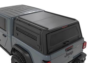 Rough Country Suspension Systems - Rough Country 73405 Modular Truck Bed Cap Black for 20-25 Gladiator JT 5' Bed