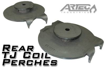 Artec Industries - Artec BR1033 Rear Coil Perches & Retainers 3" Pair for 97-06 Jeep Wrangler TJ