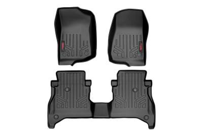 Rough Country Suspension Systems - Rough Country M-61505 Front/Rear Floor Liners Black for 20-26 Gladiator JT 4WD