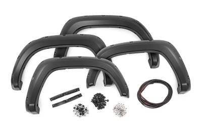Rough Country Suspension Systems - Rough Country Pocket Fender Flares Black Onyx for 16-23 Tacoma F-T11621A-202