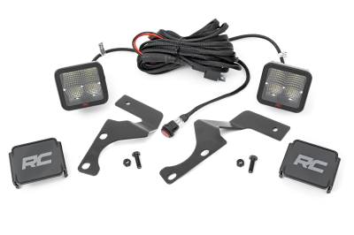 Rough Country Suspension Systems - Rough Country 80796 A-Pillar 2" LED Ditch Light Kit-Spot for 10-24 4Runner