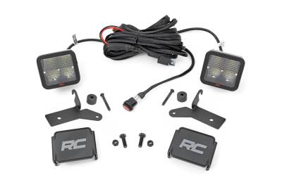 Rough Country Suspension Systems - Rough Country 80052 2" Spot Ditch Light Kit for 18-26 Gladiator/Wrangler JL/JT