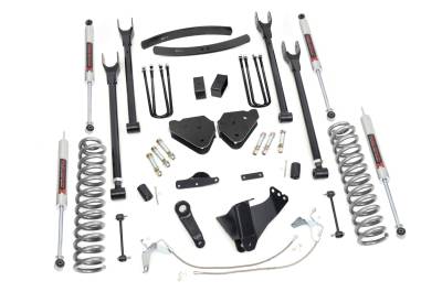 Rough Country Suspension Systems - Rough Country 58840 6" 4-Link Lift Kit for 08-10 F250/F350 Super Duty Gas 4WD
