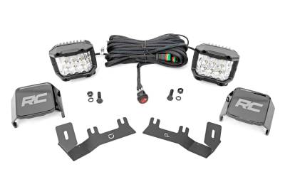 Rough Country Suspension Systems - Rough Country 71056 A-Pillar 3" Ditch Light Kit for 14-18 Silverado/Sierra 1500