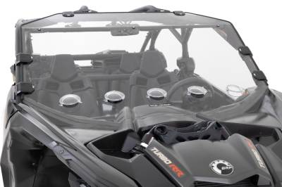 Rough Country Suspension Systems - Rough Country Front UTV Vented Full Windshield for Can-Am Maverick X3 98272030