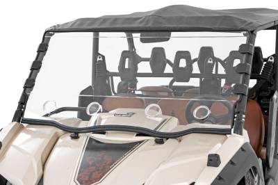 Rough Country Suspension Systems - Rough Country 98242040 Front UTV Vented Full Windshield for Yamaha Viking