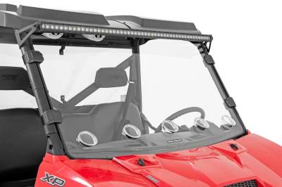 Rough Country Suspension Systems - Rough Country 98232010 Front UTV Vented Windshield for Polaris Ranger 1000