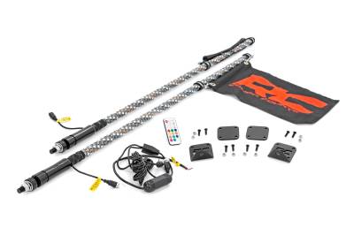 Rough Country Suspension Systems - Rough Country 92039 LED Whip Light Mounts w/48" LED Whips for Honda Talon