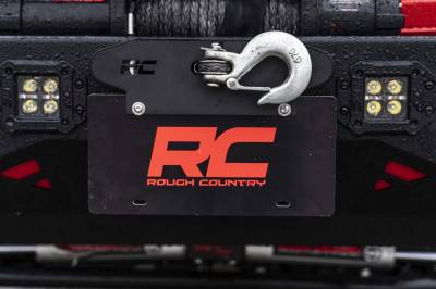 Rough Country Suspension Systems - Rough Country RS124 Quick Release Hawse License Plate Mount Bracket Black