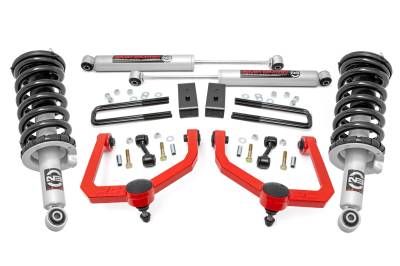 Rough Country Suspension Systems - Rough Country 83432RED 3" N3 Strut Suspension Lift Kit for 04-24 Nissan Titan
