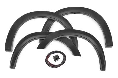 Rough Country Suspension Systems - Rough Country Sport Fender Flares Black for 09-18 RAM 1500 S-D10911-PX8