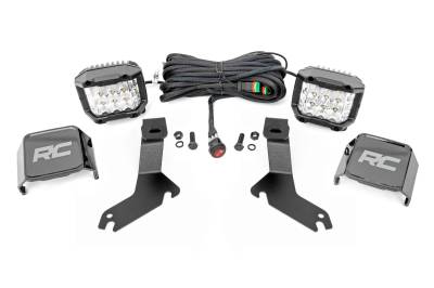 Rough Country Suspension Systems - Rough Country 82285 A-Pillar 3" LED Ditch Light Flood for 99-06 GM Trck/SUV 1500