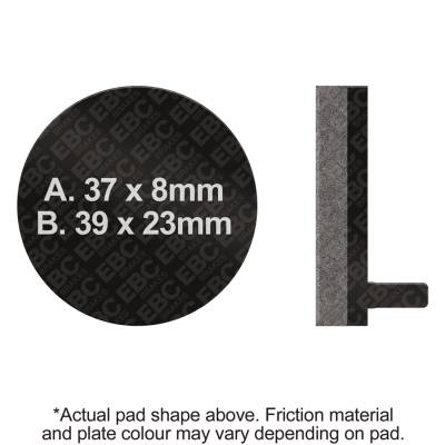 EBC Motorcycle Brakes - EBC Motorcycle Brakes FA155R R Series Heavy Duty Sintered Pads