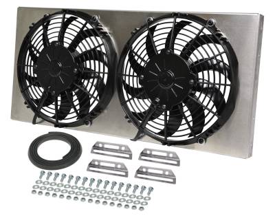 Derale - Derale 16812 Powerpack High Output Dual 10" Electric Rad Fan & Shroud