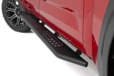 Rough Country Suspension Systems - Rough Country OV2 Running Boards Black for 22-25 Toyota Tundra CrewMax 14006