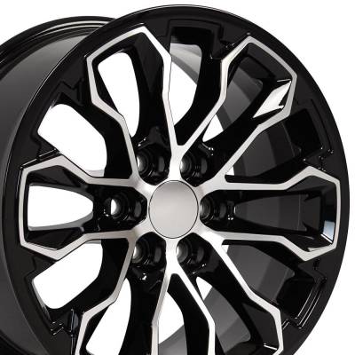 OE Wheels LLC - OE Wheels CV54 17x8 6x120 33mm Gloss Black/Machined CV54-17080-6120-33MB