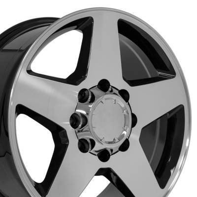 OE Wheels LLC - OE Wheels CV91A 20x8.5 8x6.5 12mm Gloss Black/Machined CV91A-20085-8650-12MB