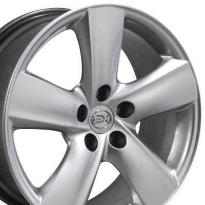OE Wheels LLC - OE Wheels LX19 18x8 5x4.5 35mm Hyper Silver LX19-18080-5450-35HS