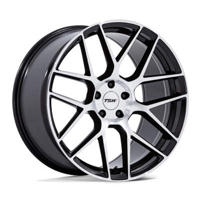 TSW - TSW Wheels TW002 LASARTHE 17x8 5x112 35mm Gloss Black/Machined TW002BD17805735