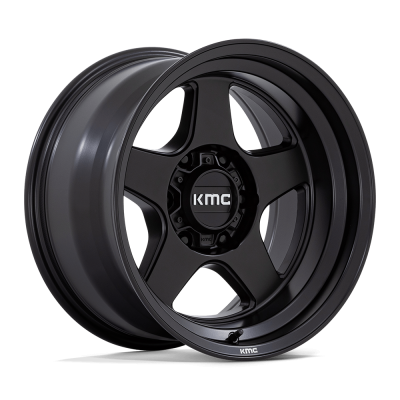 KMC - KMC Wheels KM728 LOBO 17x8.5 5x5.0 18mm Matte Black KM728MX17855018