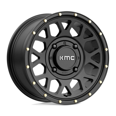 KMC Powersports - KMC Wheels KS135 GRENADE 14x7 4x137 38mm Satin Black KS13547048738