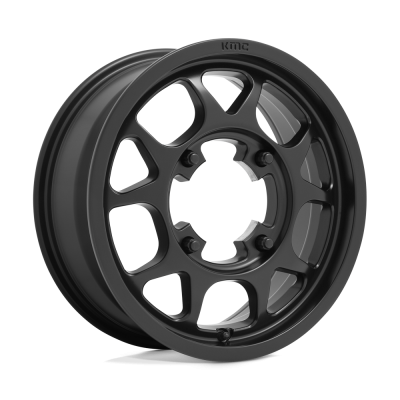 KMC Powersports - KMC Wheels KS136 TORO 15x6 4x137 38mm Satin Black KS13656048738