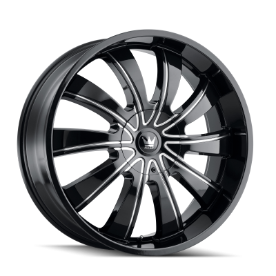 Mazzi Wheels - Mazzi Wheels 374 Rolla 24x9.5 5x5.5/5.0 18mm Gloss Black/Milled 374-24952B