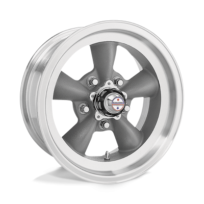 American Racing Vintage - American Racing VN105 TORQ THRUST D 15x7 5x4.75 -6mm Gray VN1055761US