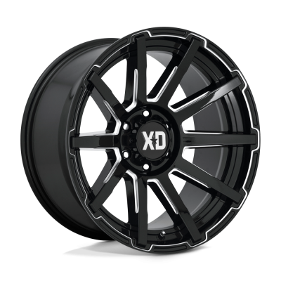 XD - XD Wheels XD847 OUTBREAK 17x8 5x5.0 35mm Gloss Black/Milled XD84778050335