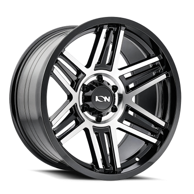 Ion Alloy - Ion Alloy 147 Series 20x9 6x135 18mm Gloss Black/Machined 147-2936BM18