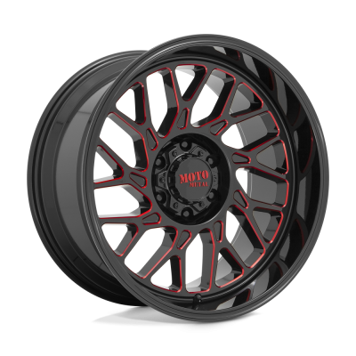 Moto Metal - Moto Metal MO805 22x10 5x5.0 -18mm Gloss Black/Red MO80522050918N