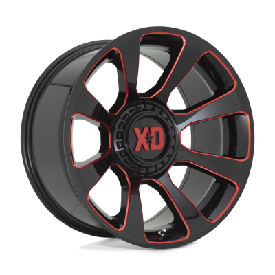 XD - XD Wheels XD854 REACTOR 20x10 5x5.0 5x5.5 -18mm Gloss Black/Red XD85421035918N