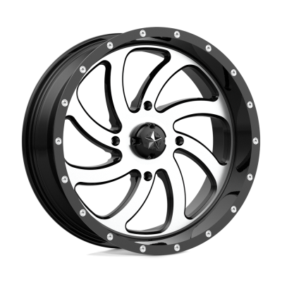 MSA Offroad Wheels - MSA Wheels M36 SWITCH 18x7 4x137 0mm Machined/Black M36-018737