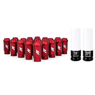 Mishimoto - Mishimoto MMLG-1220-23LRD Alu. Locking Lug Nuts 1/2 x 20 23Pc Set Red