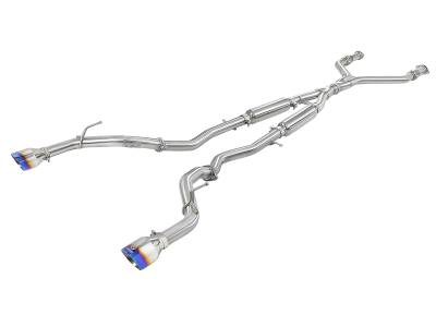 aFe Power - aFe 49-36132NM-L 2.5" Exhaust System w/Blue Flame Tip for 16-24 Infiniti Q50 3.0
