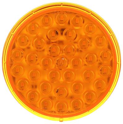 Peterson - Peterson 817A-36 4" Round LED F&R Turn Signal AMP Amber Grommet Mount