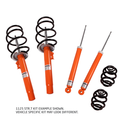 Koni - Koni 1125 1011 1125 Kit w/4 STR.T Orange Dampers & 4 Eibach Lowering Springs