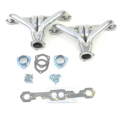Patriot Exhaust - Patriot Exhaust H8037-1 Ceramic Coated Tight Tuck Exhaust Header for SBC