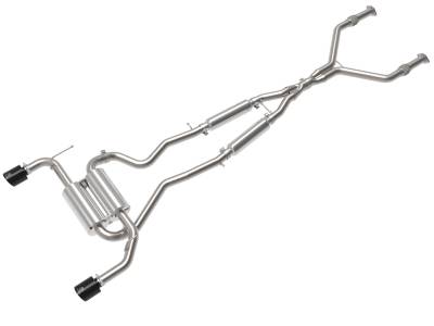 aFe Power - aFe 49-36136-B 2.5" SS Exhaust System w/Black Tip for 14-15 Infiniti Q50 3.7L