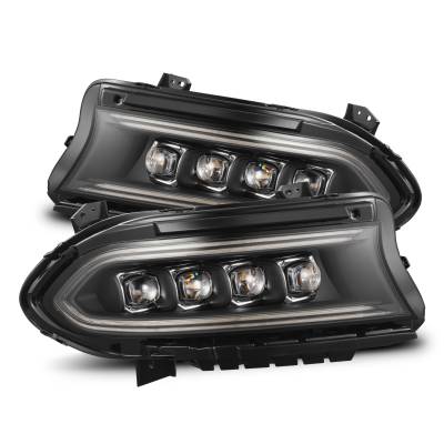 AlphaRex - AlphaRex 880499 Black LED Projector Headlights for 16-23 Dodge Charger
