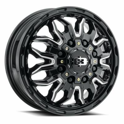 Vision Wheel - Vision Wheel 410 Korupt 17x6.5 8x6.5 121.35mm Gloss Black/Milled 410-7681GBMSF