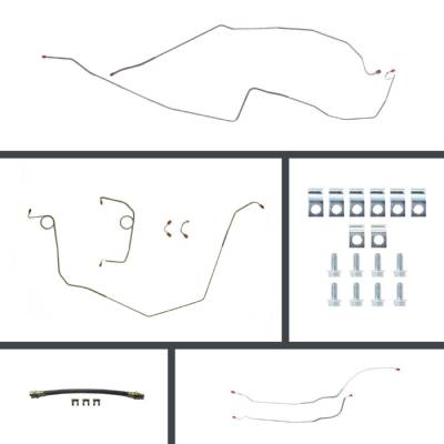 The Right Stuff Detailing - The Right Stuff FOP67H2 67 Chevy Camaro Power Disc Brake Hydraulic Line Kit