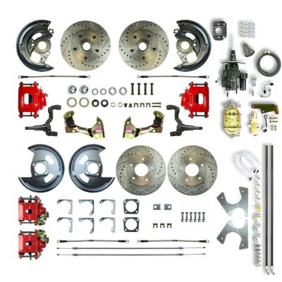 The Right Stuff Detailing - The Right Stuff AFXHB42CZ Chevy/Pontiac Brake Conversion Kit Front/Rear