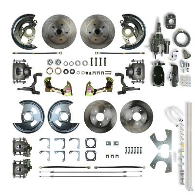 The Right Stuff Detailing - The Right Stuff AFXHB42CY Chevy/Pontiac Brake Conversion Kit Front/Rear