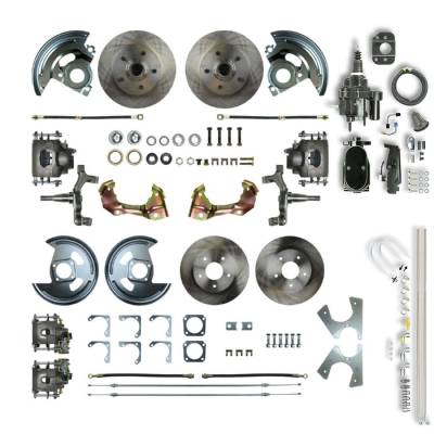 The Right Stuff Detailing - The Right Stuff AFXHB42DY Chevy/Pontiac Brake Conversion Kit Front/Rear